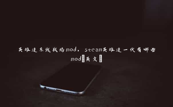 英雄连东线战场mod，steam英雄连一代有哪些mod(英文)